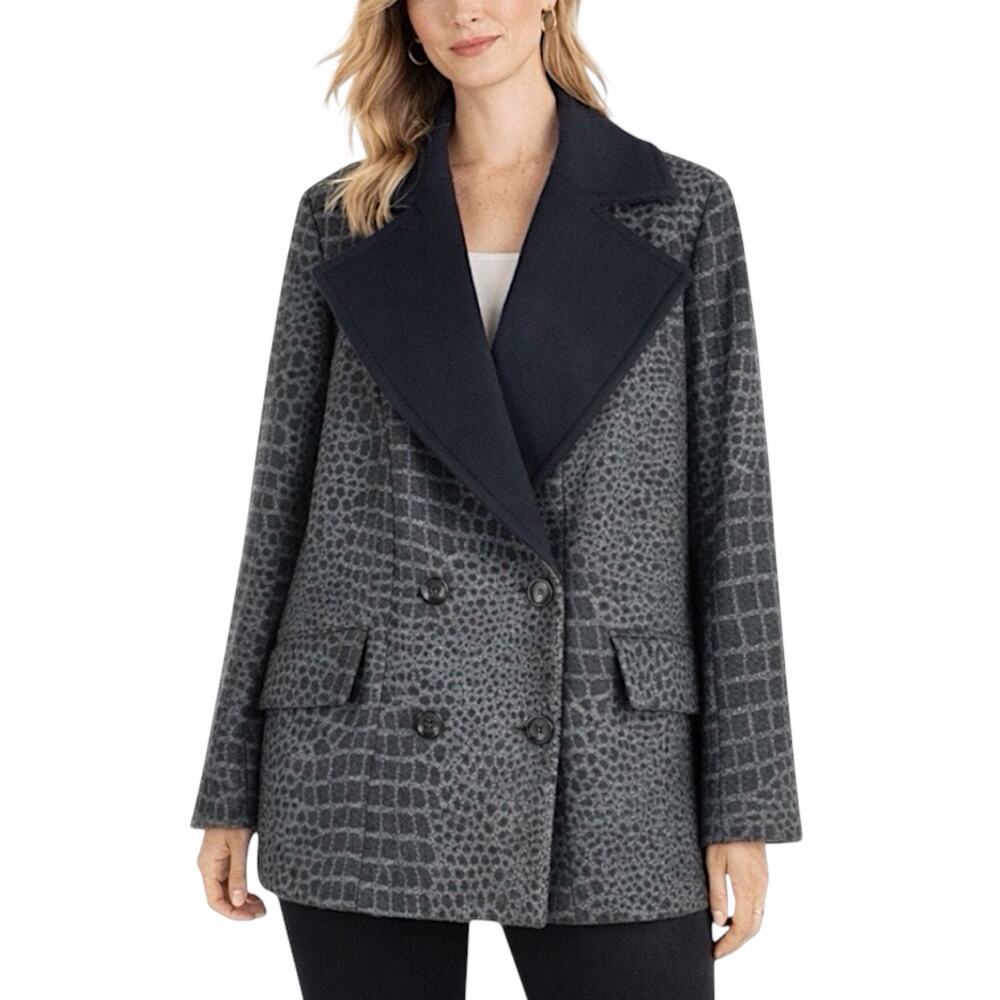 Patrizia Pepe Wool Cashmere Double Breasted Coat Gray Size 42/ S